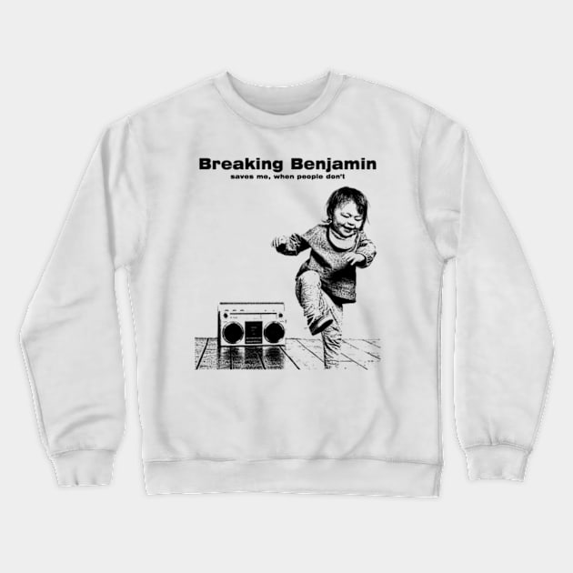 Breaking Benjamin Saves Me // pencil sketch Crewneck Sweatshirt by Amor13Fati